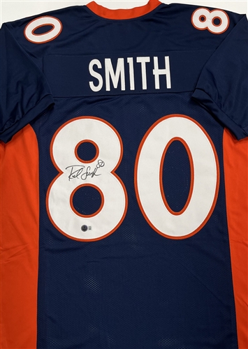 ROD SMITH SIGNED CUSTOM REPLICA BRONCOS JERSEY - BAS