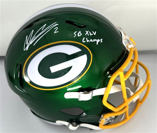 MASON CROSBY SIGNED FULL SIZE PACKERS FLASH REPLICA SPEED HELMET W/ XLV CHAMPS - JSA MASON CROSBY SIGNED FULL SIZE PACKERS FLASH REPLICA SPEED HELMET W/ XLV CHAMPS - JSA