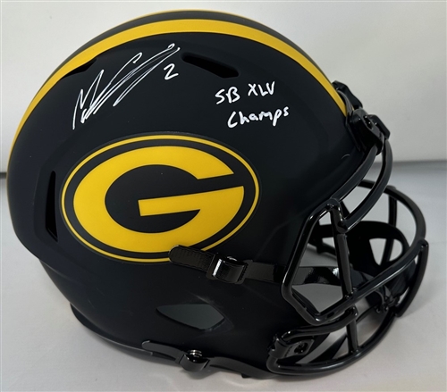 MASON CROSBY SIGNED FULL SIZE PACKERS ECLIPSE REPLICA SPEED HELMET W/ XLV CHAMPS - JSA MASON CROSBY SIGNED FULL SIZE PACKERS ECLIPSE REPLICA SPEED HELMET W/ XLV CHAMPS - JSA