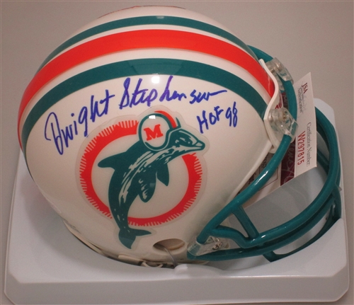 DWIGHT STEPHENSON SIGNED DOLPHINS MINI HELMET