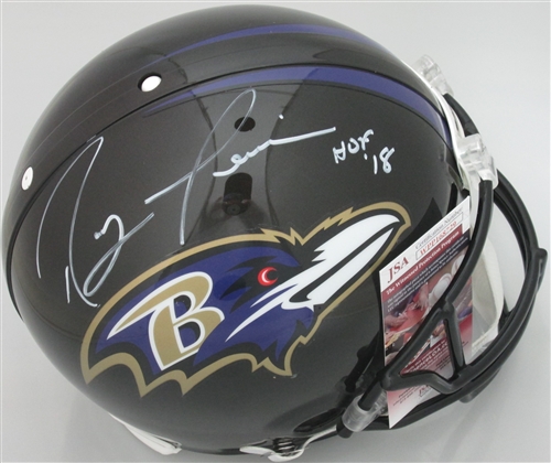 RAY LEWIS SIGNED FULL SIZE RAVENS AUTHENTIC HELMET W/ HOF - JSA