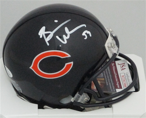 BRIAN URLACHER SIGNED BEARS MINI HELMET - JSA