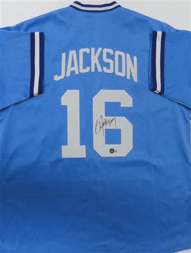 BO JACKSON SIGNED CUSTOM REPLICA KC ROYALS BLUE JERSEY - BAS