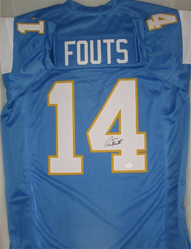 DAN FOUTS SIGNED CUSTOM CHARGERS JERSEY - JSA