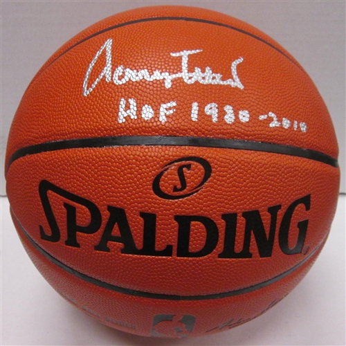 JERRY WEST SIGNED REPLICA SPALDING BASKETBALL W/ HOF - JSA