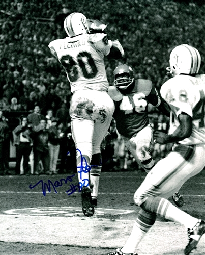 MARV FLEMING SIGNED 8X10 DOLPHINS PHOTO #1