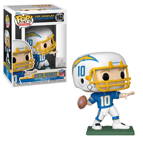 JUSTIN HERBERT LOS ANGELES CHARGERS NFL POP FUNKO FIGURE #162