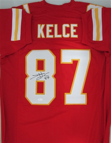 TRAVIS KELCE SIGNED CUSTOM CHIEFS JERSEY - JSA