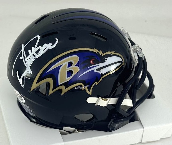 DERRICK HENRY SIGNED RAVENS SPEED MINI HELMET - BAS